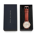 Reloj clásico de oro rosa champán St Mawes con pantalla de día