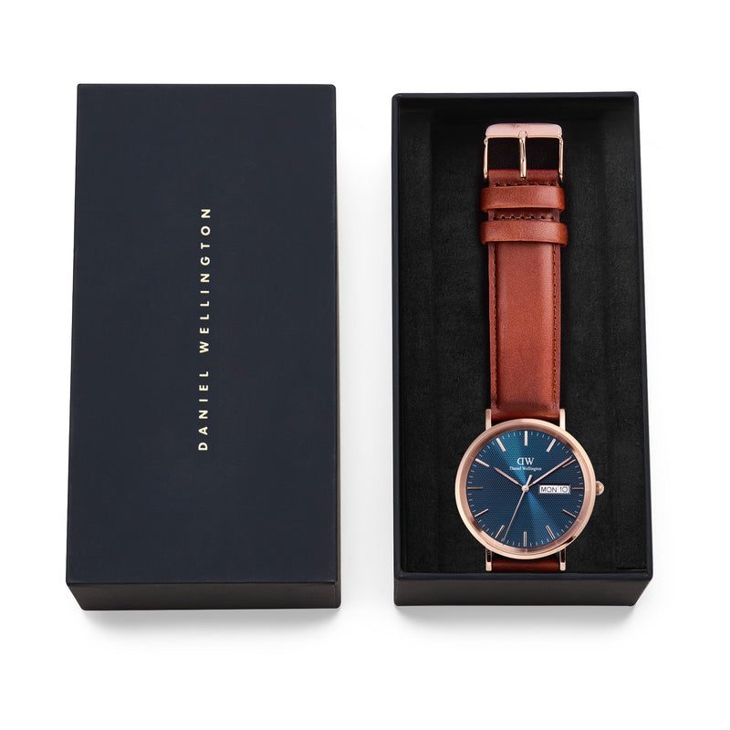 Classic Day Display St Mawes Actic Rose Gold Watch