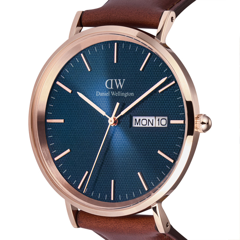 Classic Day Display St Mawes Actic Rose Gold Watch