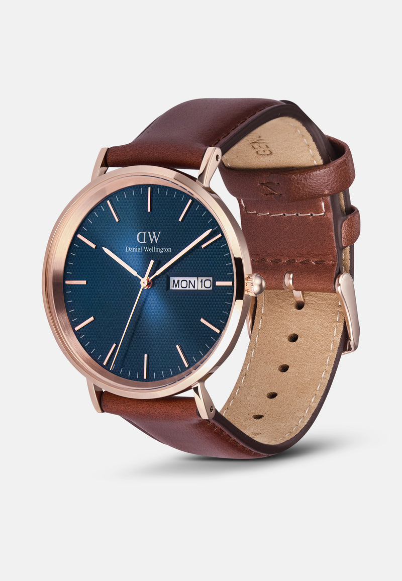 Classic Day Display St Mawes Actic Rose Gold Watch