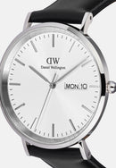 Classic Day Display Sheffield White Silver Watch