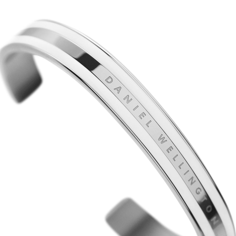 Pulsera Mediana Blanca Satinada Emalie