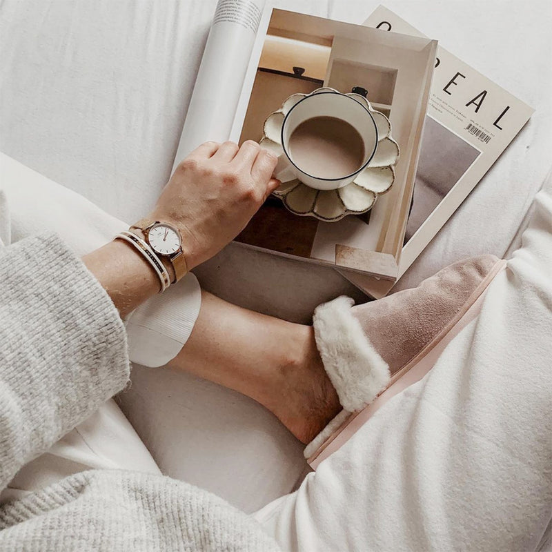 Emalie Bracelet Satin White Rose Gold Satin White