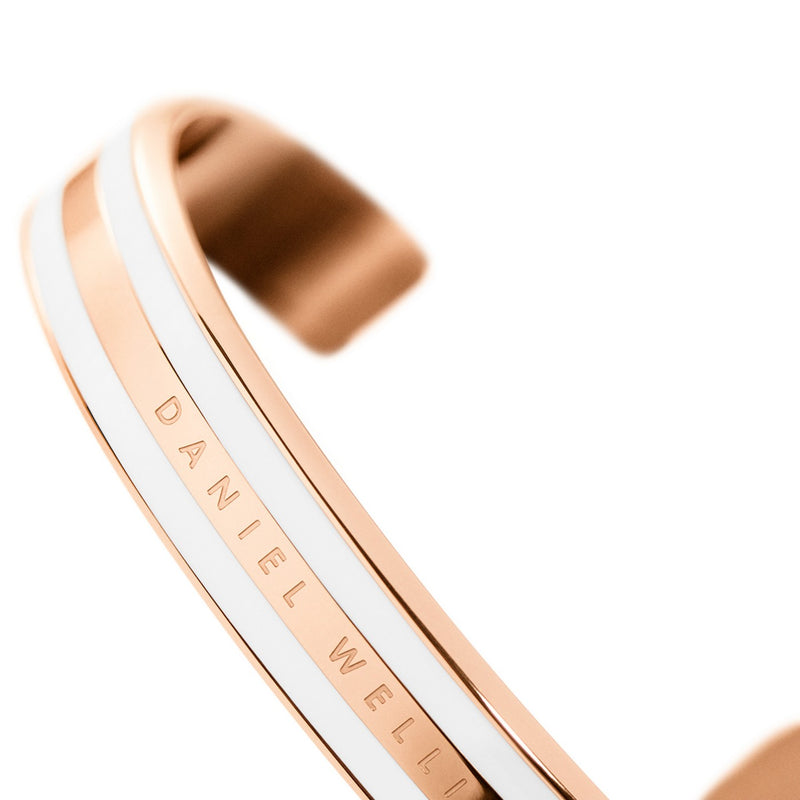 Emalie Bracelet Satin White Rose Gold Satin White