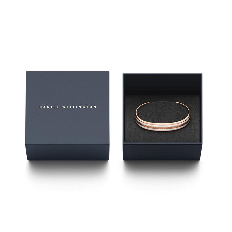 Emalie Bracelet Satin White Rose Gold Satin White