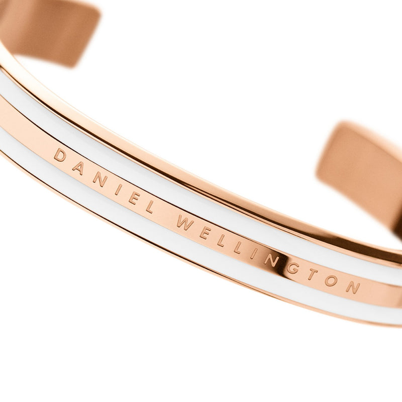 Emalie Bracelet Satin White Rose Gold Satin White