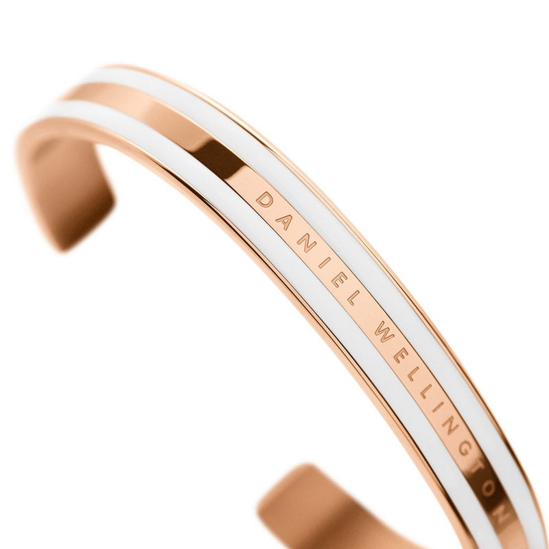Emalie Bracelet Satin White Rose Gold Satin White