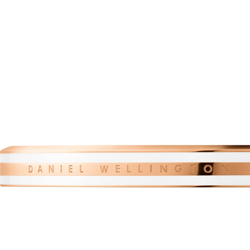Emalie Slim Bracelet Rose Gold Satin White
