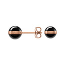 Aspiration Earrings Rose Gold Black