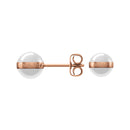 Boucles D'oreille Aspiration Rose Gold White