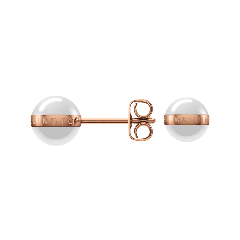Boucles D'oreille Aspiration Rose Gold White