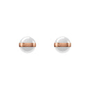 Boucles D'oreille Aspiration Rose Gold White