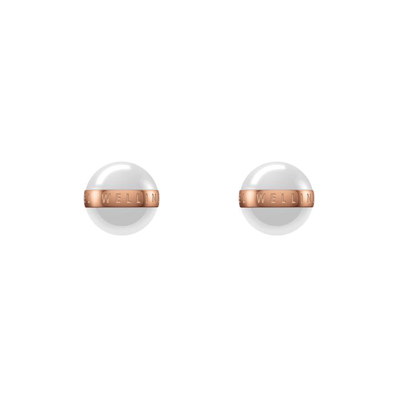 Boucles D'oreille Aspiration Rose Gold White