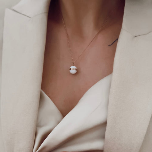 Collar Aspiración de Oro Rosa Blanco