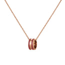 Collar Emalie Cherry Blush en oro rosa