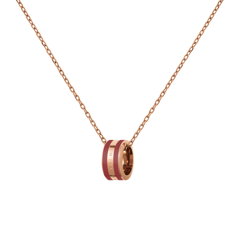 Collar Emalie Cherry Blush en oro rosa