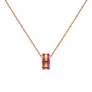 Collar Emalie Cherry Blush en oro rosa