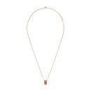 Collar Emalie Cherry Blush en oro rosa