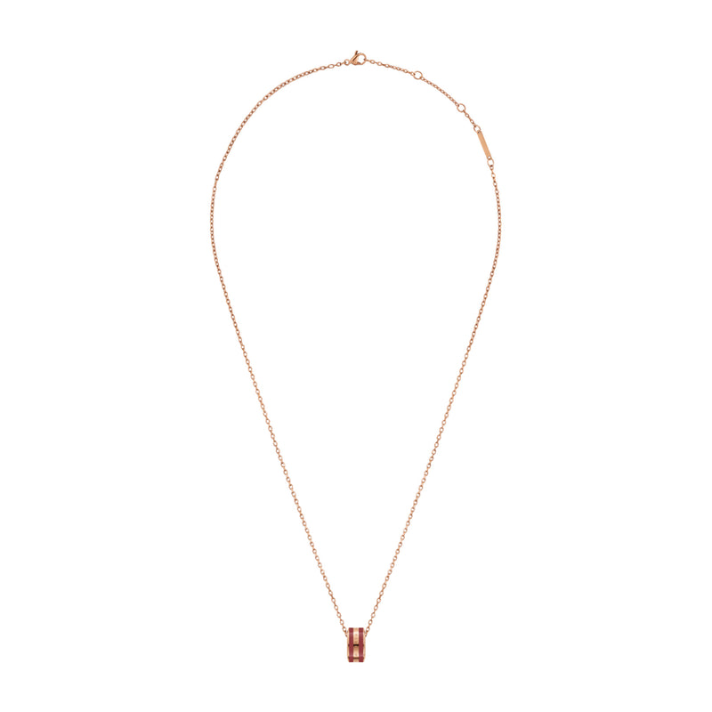 Collar Emalie Cherry Blush en oro rosa