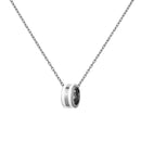 Emalie Necklace Silver Satin White