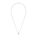 Emalie Necklace Silver Satin White