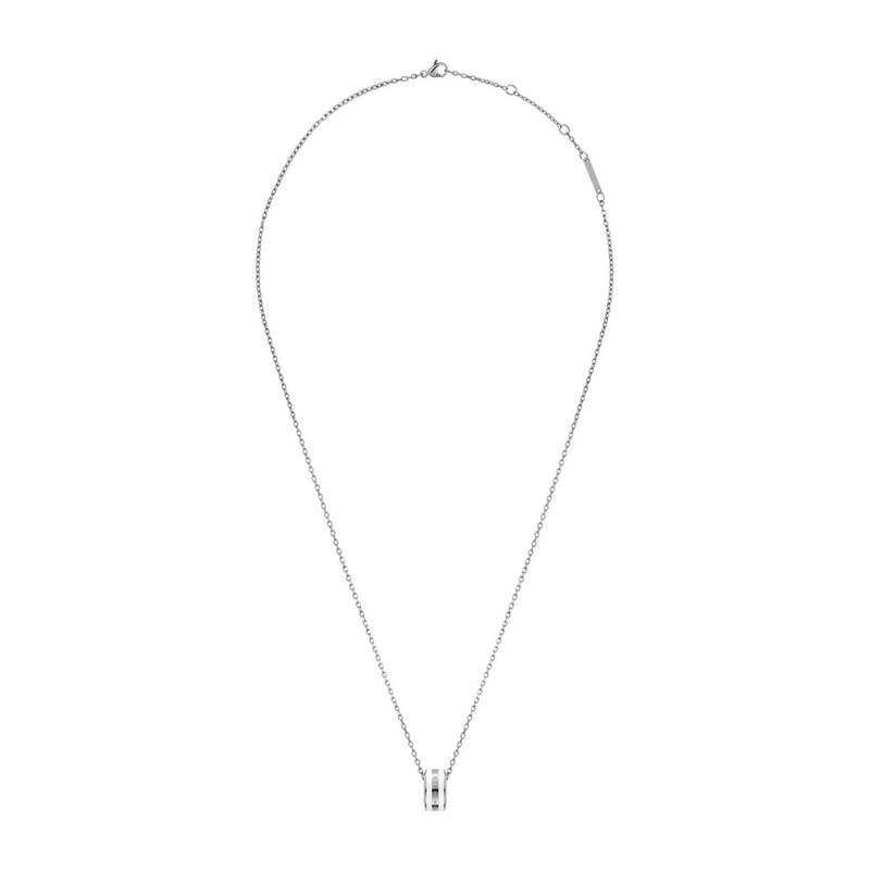 Emalie Necklace Silver Satin White