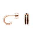 Emalie Earrings Rose Gold Black