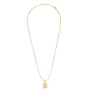 Collier Elan Rectangular Crystal Frame Pendant Gold