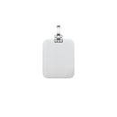 Collier Elan Rectangular Detail Crystal Pendant Silver