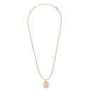 Collier Elan Rectangular Detail Crystal Pendant Rose Gold