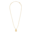 Collier Elan Rectangular Detail Crystal Pendant Gold