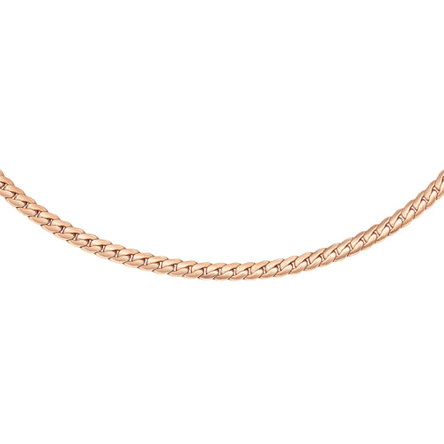 Elan Flat Chain Short Rose Gold Necklace