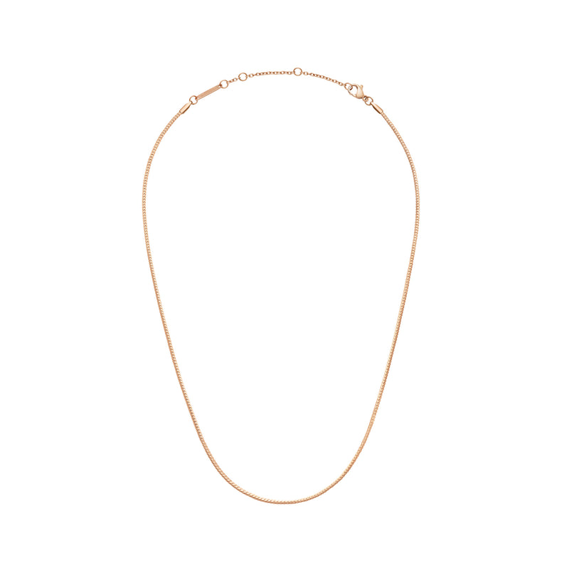 Elan Flat Chain Short Rose Gold Necklace