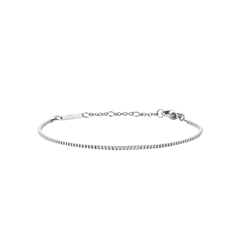 Pulsera Elan de plata con cadena tipo caja