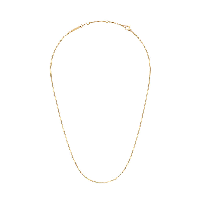 Elan Box Chain Short Gold Necklace