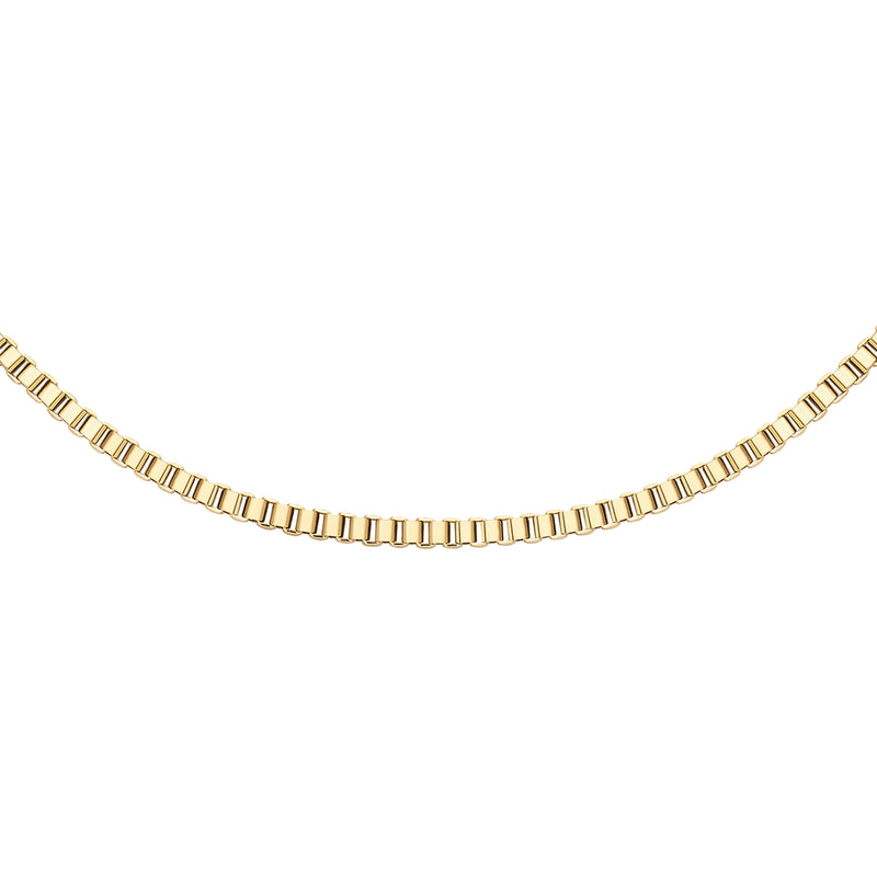 Elan Box Chain Short Gold Necklace