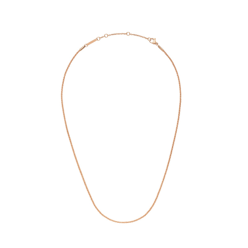 Elan Twisted Chain Short Rose Gold Necklace