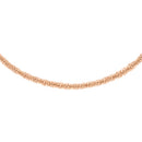 Elan Twisted Chain Short Rose Gold Necklace
