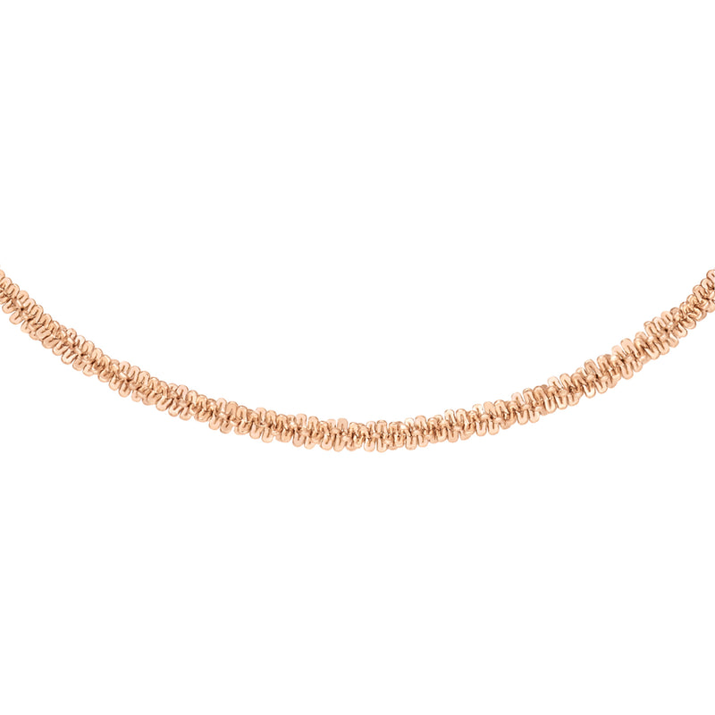 Elan Twisted Chain Short Rose Gold Necklace