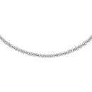Collar largo de plata con cadena retorcida Elan