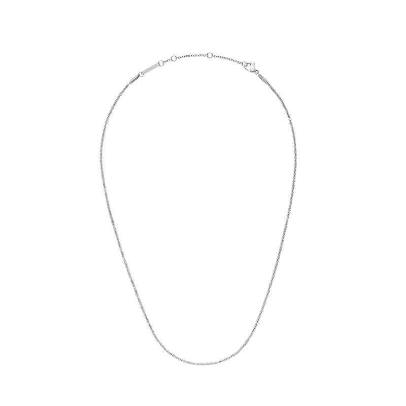 Collar largo de plata con cadena retorcida Elan