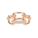 Crystal Link Ring Rose Gold