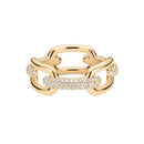 Crystal Link Ring Gold Gold