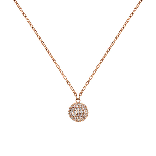 Collar Pavé De Cristales En Oro Rosa