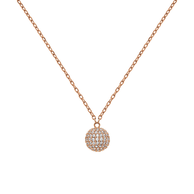Rose Gold Crystal Pavé Necklace