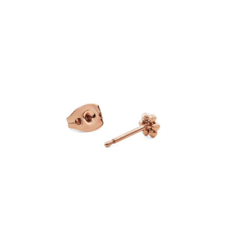 Micro Flower Stud Earring Rose Gold