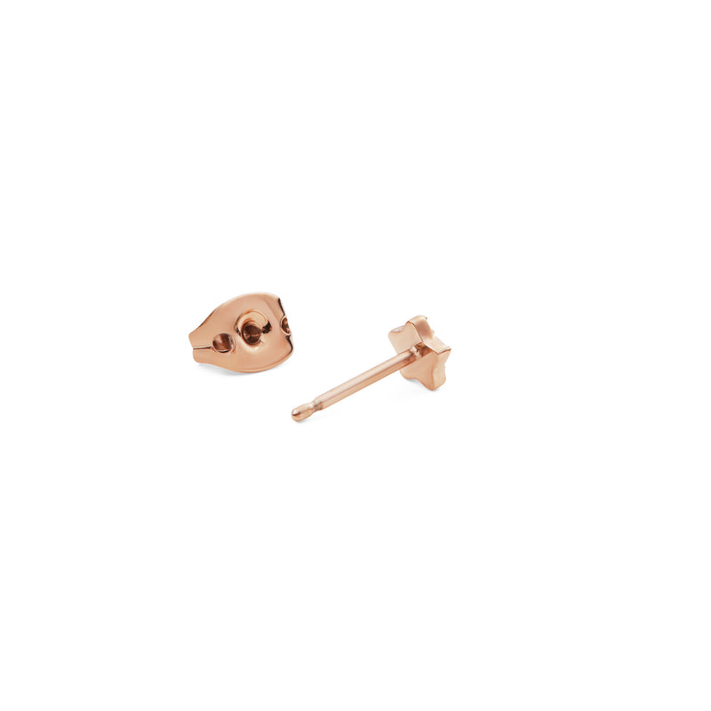 Micro Crystal Star Earring Rose Gold