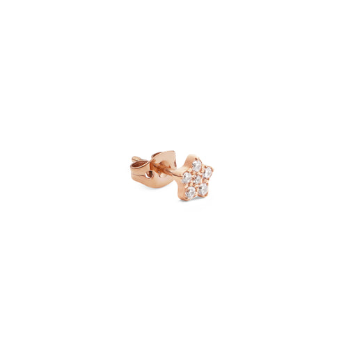 Micro Crystal Star Earring Rose Gold