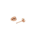 Micro Heart Rose Gold Earring