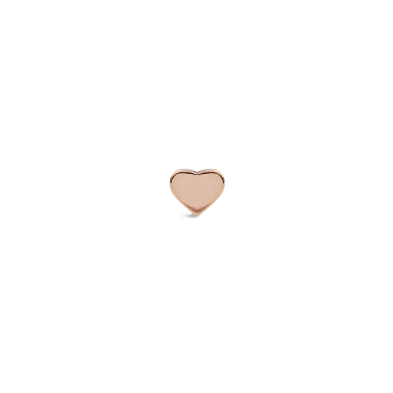 Micro Heart Rose Gold Earring